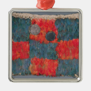 Mit Federn versehenes Kap Silbernes Ornament