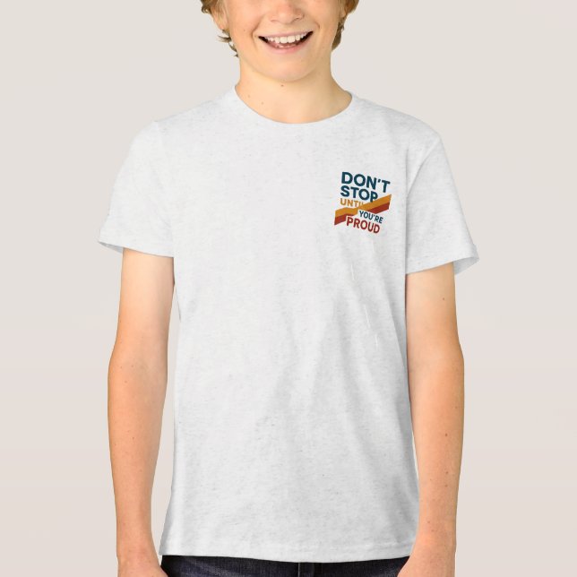 Mit Feuer gespeist Tri-Blend Shirt (Vorderseite)