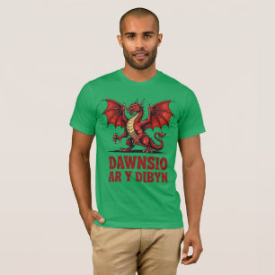 Mit Feuer spielen Rugby Roter Drache T-Shirt