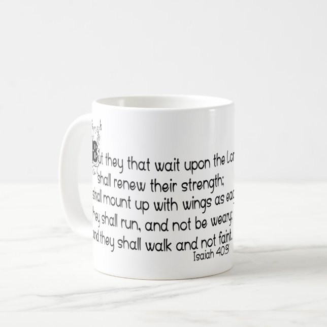 Mit Flügeln als Adler Kaffeetasse (Vorderseite Links)