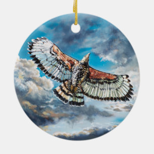 mit Flügeln als Adler - Keramik Ornament