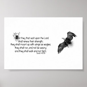 Mit Flügeln als Adler Poster