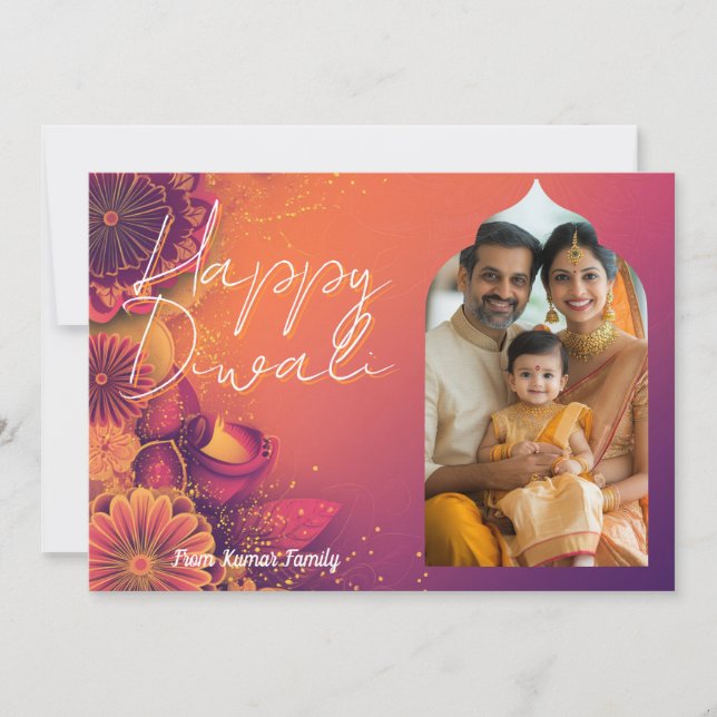 Mit Foto & Custom Text Festival Flammkarte Einladung (Vorderseite)