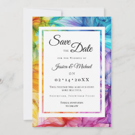 Mit Foto Ethereal Bloom Save The Date