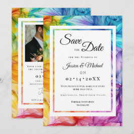 Mit Foto Ethereal Bloom Save The Date