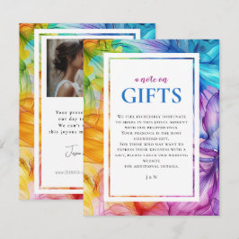 Mit Foto GIFT-Karte ätherischer Blüte Begleitkarte