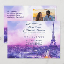 Mit FOTO im Rücken Amour Éternel à la Parisienne Einladung