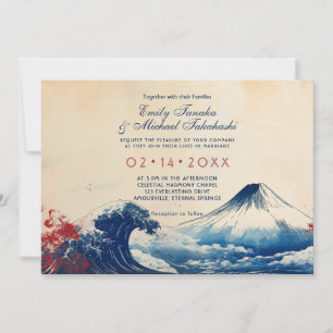 Mit Foto Japonesque Harmonie mit Fuji Einladung