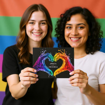 🌈 ❤️ mit Foto LGBTQ Herz der Hochzeit