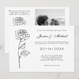 Mit Foto Minimalistisch zeitlos blühende Einladung