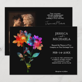 🌈 Mit Foto Petals & Pride Einladung