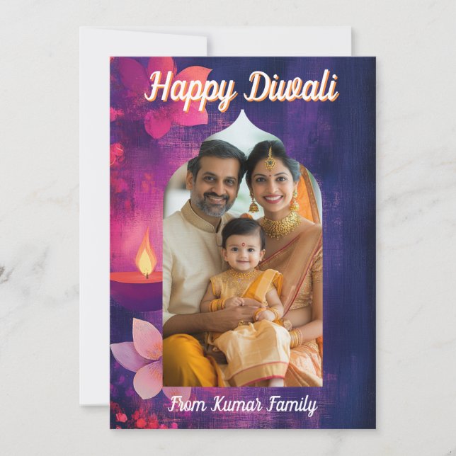 Mit Foto und benutzerdefiniertem Textglühen & Sage Einladung (Vorderseite)