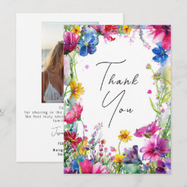 Mit Foto Vielen Dank Meadow Blooms Collection Dankeskarte