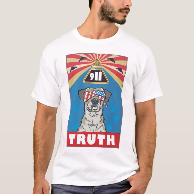 "Mit Freiheit und Gerechtigkeit für allen" T-Shirt (Vorderseite)