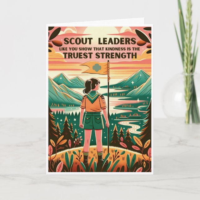 Mit freundlichem Scout Leader dank Karte (Vorderseite)