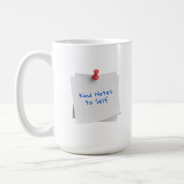 Mit freundlichen Anmerkungen zur Selbstversorgung  Kaffeetasse (Links)