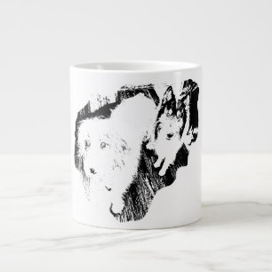 Mit freundlichen Augen, zarter Arm Jumbo-Tasse