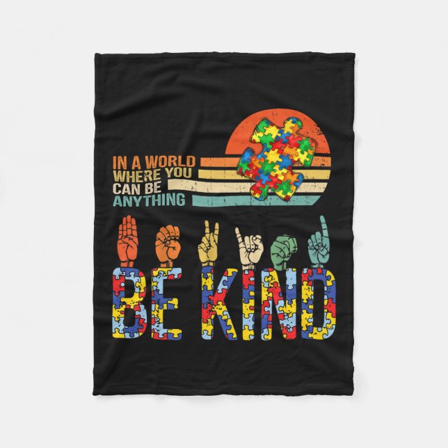 Mit freundlicher Hand Gebärdensprache Asl Puzzle A Fleecedecke (Vorderseite)