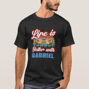 Mit Gabriel Funny Men/Boy/Baby Nam ist das Leben b T-Shirt