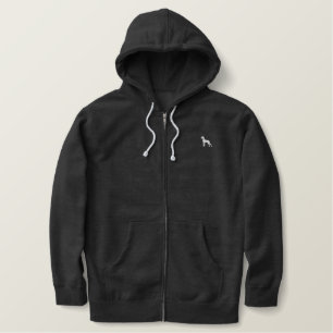 Mit ganz kleiner Dogge Bestickter Hoodie