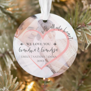 Mit ganzem Herzen lieben wir die Großeltern Weihna Ornament