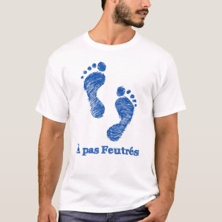 MIT GEDÄMPFTEN SCHRITTEN - poetischer und grafisch T-Shirt