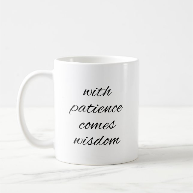 Mit Geduld Mug Kaffeetasse (Links)