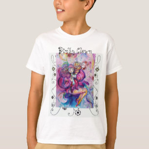 MIT GEOMETRISCHEN WIRBEL GESCHLOSSENE MUSIKPINK T-Shirt