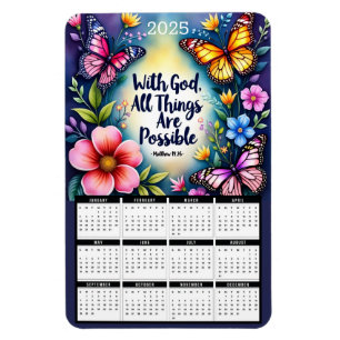Mit Gott, alles ist möglich 2025 Kalender Magnet