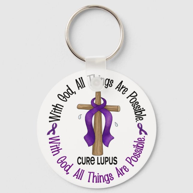 MIT GOTT CROSS Lupus T - Shirt & Geschenke Schlüsselanhänger (Vorderseite)
