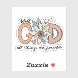 Mit Gott ist alles möglich Aufkleber