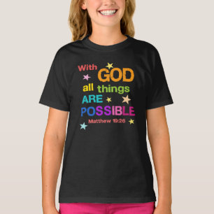 Mit Gott ist alles möglich Bibelverse T-Shirt