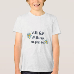 Mit Gott ist alles möglich - Christlich Tri-Blend Shirt