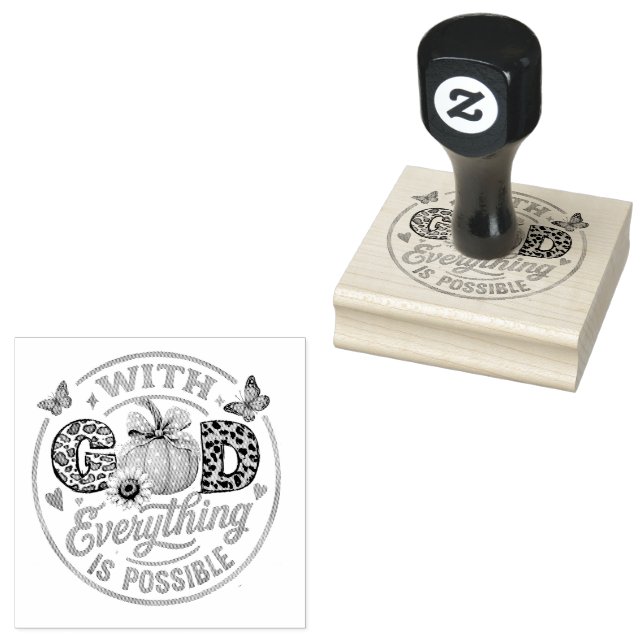 Mit Gott ist alles möglich Gummistempel (Stempel)