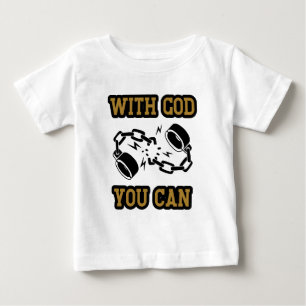 Mit Gott kannst du den Glauben stärken Baby T-shirt