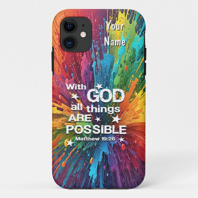 Mit Gott Matthäus 19-26 Case-Mate iPhone Hülle (Rückseite)