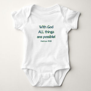 Mit Gott sind alle Dinge möglich Baby Strampler