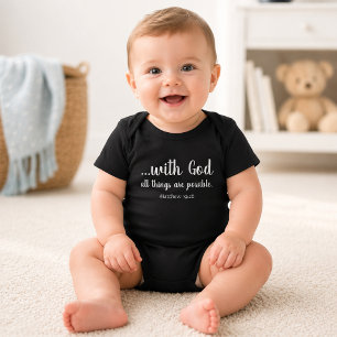 Mit Gott sind alle Dinge möglich Bibelzitat Baby Strampler