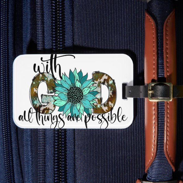Mit Gott sind alle Dinge möglich Gepäckanhänger (Vorderseite Insitu 4)