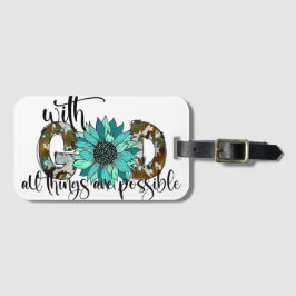 Mit Gott sind alle Dinge möglich Gepäckanhänger