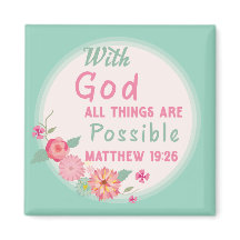 Mit Gott sind alle Dinge möglich (leicht Aquamarin