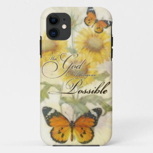 Mit Gott Sonnenblumen und Schmetterling Kissenhüll Case-Mate iPhone Hülle
