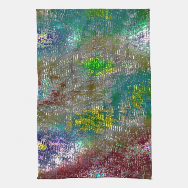 Mit Grooves gefärbt und farbig gebrannt Geschirrtuch (Vertikal)