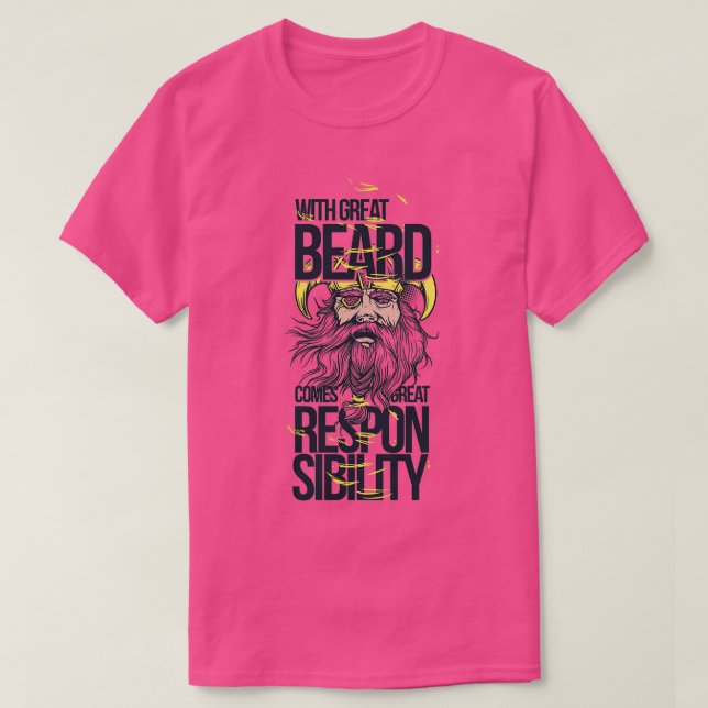Mit großem Bart kommt große Verantwortung T-Shirt (Design vorne)