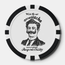 Mit großem Schnurrbart kommt große Verantwortung. Pokerchips