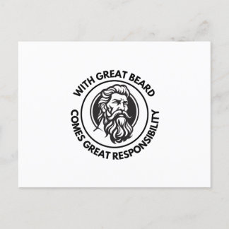 Mit Großer Bart kommt große Verantwortung Postca Postkarte