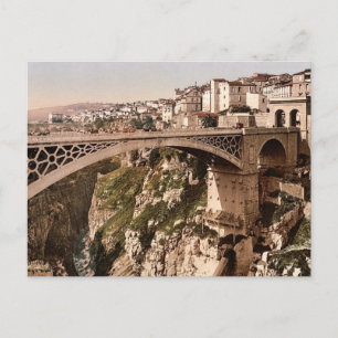 Mit großer Brücke, Constantine, Algerien klassisch Postkarte