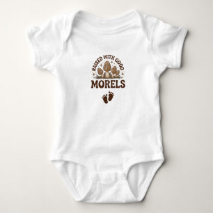 Mit guten Morchelpilzen, Pilzen, Waldcore aufgezog Baby Strampler