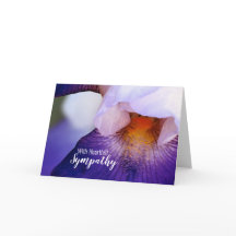 Mit Heartfelt Beileid Lila Iris Floral Foto