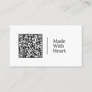 Mit Herz Gemacht   Anpassbarer QR-Code und Logo Visitenkarte